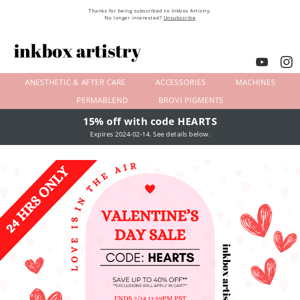 Last Chance for Valentine’s Day Sale!