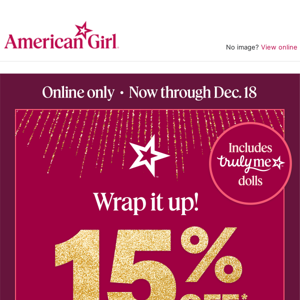 American girl offer code december 2018 on sale