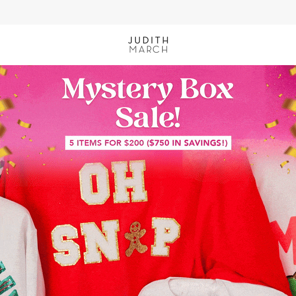 Don't miss the mystery box sale!