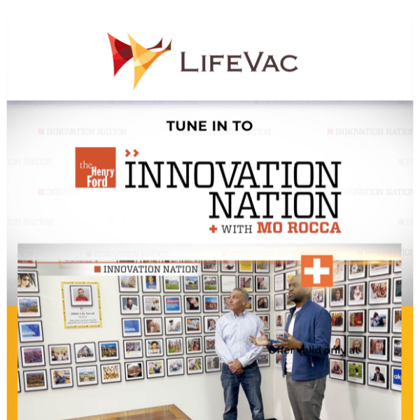 Watch LifeVac on Innovation Nation Saturday