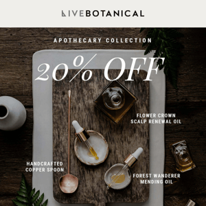 Apothecary sale starts today!