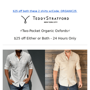 ⚡️Two-Pocket Organic Oxfords⚡️are Back