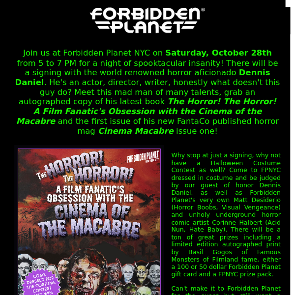 SAVE “FORBIDDEN PLANET” NYC