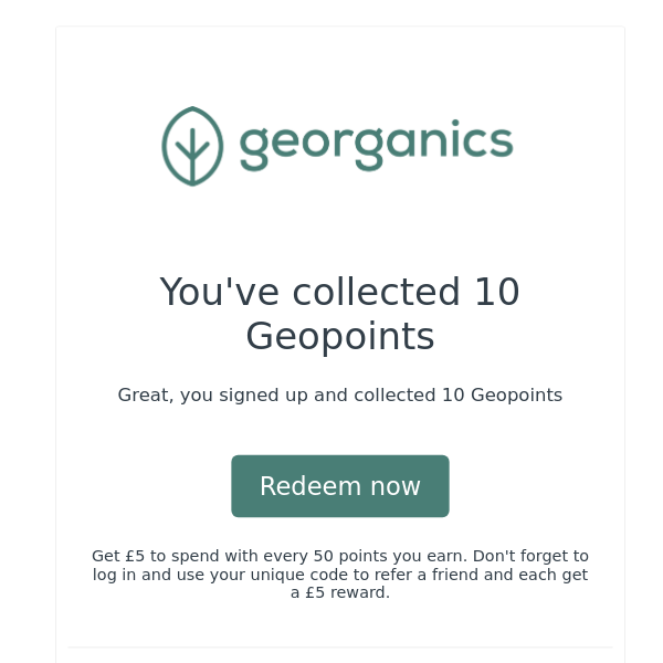 You've collected 10 Geopoints
