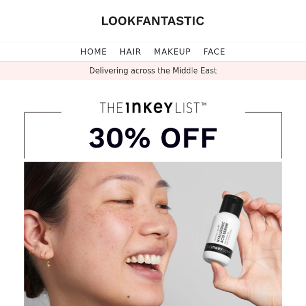 30% off The INKEY List ❤️