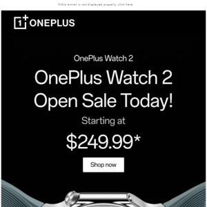 OnePlus Watch 2 Open Sale is Now Live!