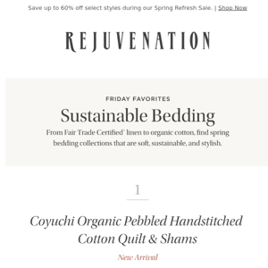 Friday Favorites: Sustainable bedding collections