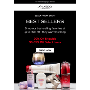 Up to 35% Off Your Shiseido Favorites ⏰