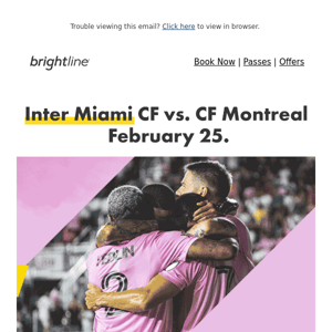 Train to Inter Miami CF.