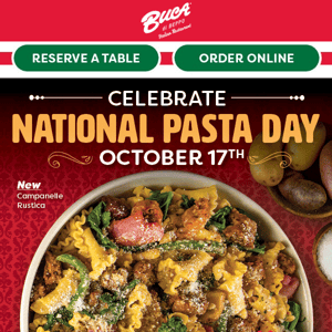 Get 50% OFF & Bring On The Carbs For Nat'l Pasta Day!