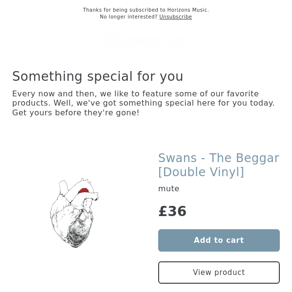 TIP! Swans - The Beggar [Double Vinyl]