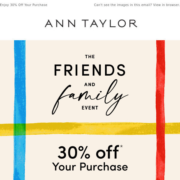 Starting Now: The Friends & Family Event