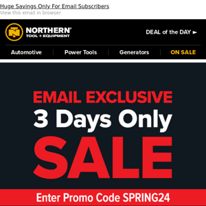 Email Exclusive SALE Starts Now: Enter Promo Code SPRING24