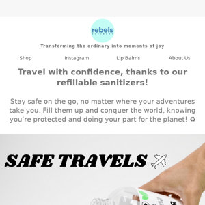 Safe Travels With Non-Sticky Hand Sanitizer ✈️