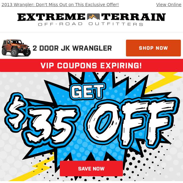 Wrangler COUPON EXPIRING ⚠ - Extreme Terrain