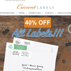 All Labels = 40% Off!!! Shop Now!