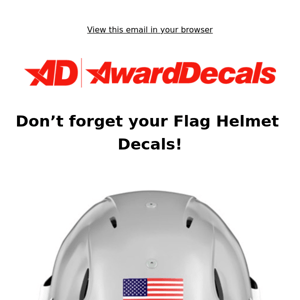 Flag Helmet Decals - Represent Your State Or Country!