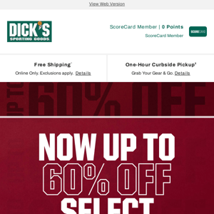 Thank us later... This email's worth up to 60% off select clearance. 😄