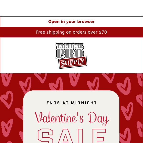Valentine's Sale ENDS TONIGHT! ⚡