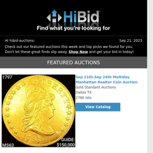 Thursday's Hottest Deals From HiBid Auctions - Bid Now!