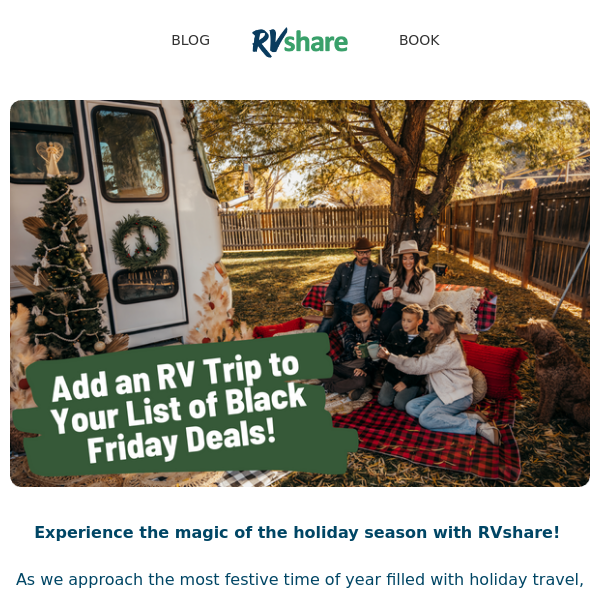 Cheers to the Holidays! Enjoy a Gift Card on Us with Your RV Adventure