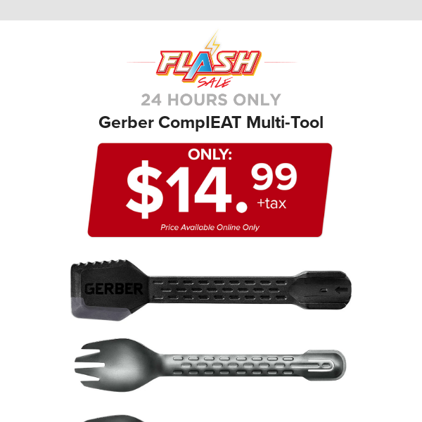 🔥  24 HOURS ONLY | GERBER UTENSIL MULTI-TOOL | FLASH SALE