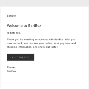 Welcome to BariBox