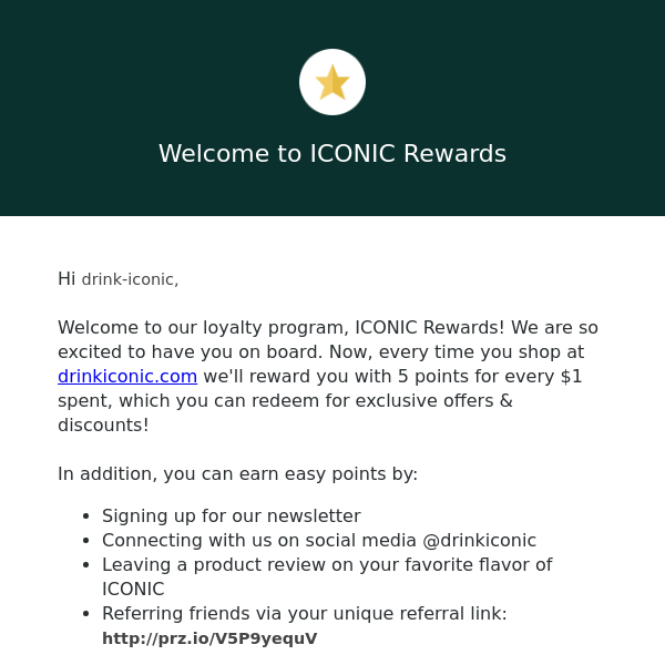Welcome to  ICONIC Rewards