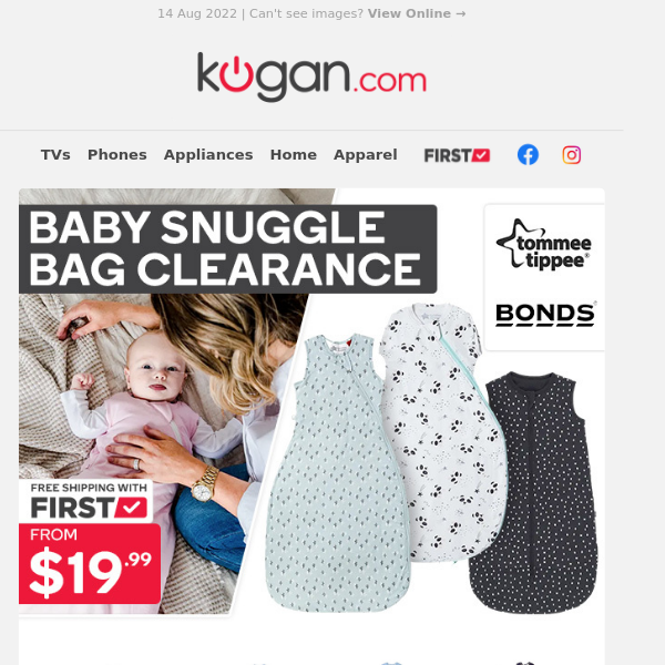 Winter Clearance: Baby Snuggle & Sleeping Bags from $19.99 - Hurry, Only While Stocks Last