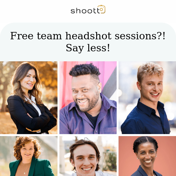 Free team headshot sessions?! Say less!