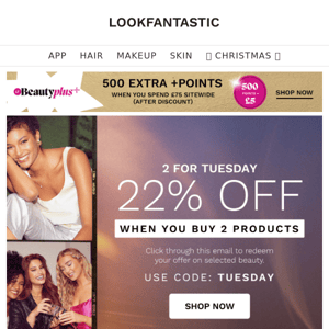 2 FOR TUESDAY! 22% Off Bobbi Brown, Laura Mercier & More!