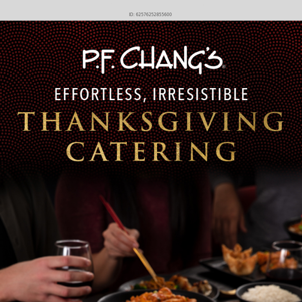 Order catering in time for Thanksgiving dinner
