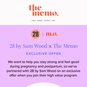 The Memo x 28 by Sam Wood Exclusive Offer