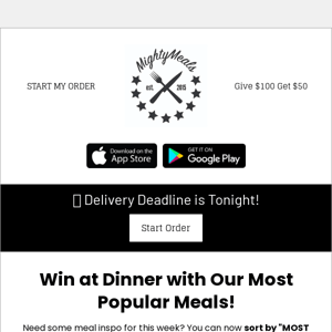 🙌 Win at Dinner with Our Most Popular Meals!