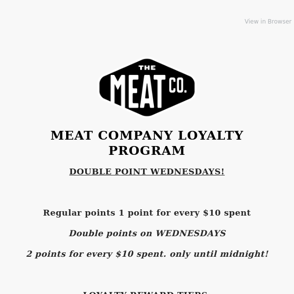 Double Points on Wednesdays!