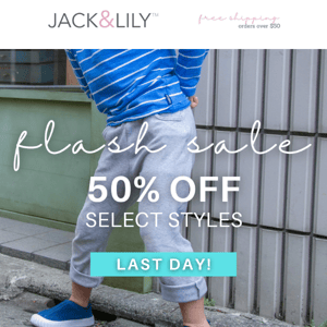 💥 Last Day! | 50% OFF Select Styles 💥