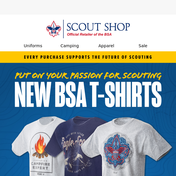 New Graphic Tees for Scouts