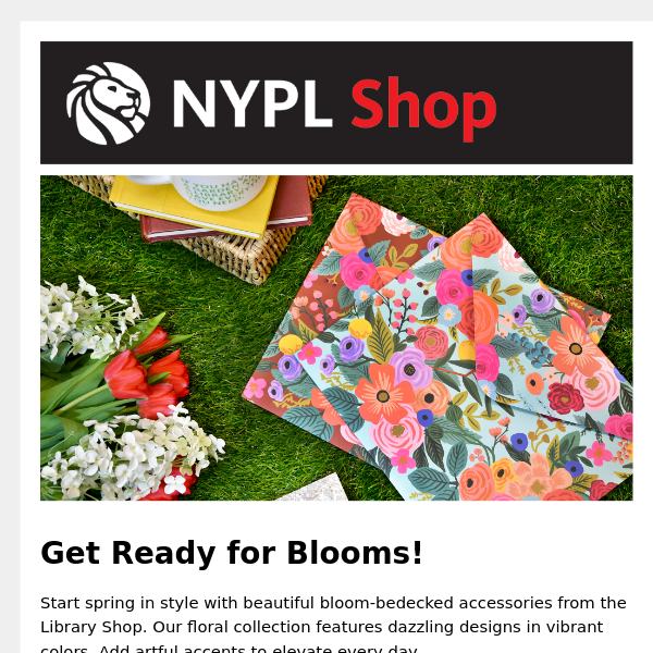 Spring Style from the Library Shop: Artful Accessories with Beautiful Blooms