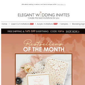 16% OFF｜5 HOT Wedding Invitations You CANNOT Miss😉
