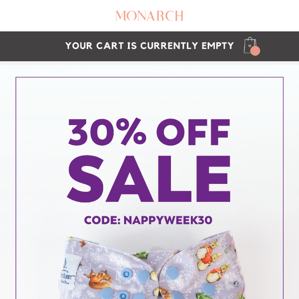 30% OFF NAPPIES! 👀