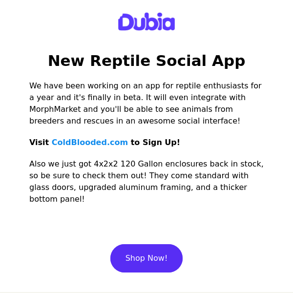 New Reptile Social Media App