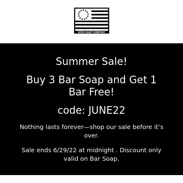 Buy 3 get 1 free! Code: JUNE22
