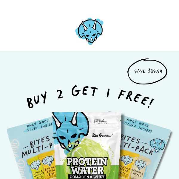 Buy 2 Bite Multi-Packs = FREE Lemon Lime Protein Water