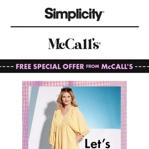 A McCall's Digital Pattern Special