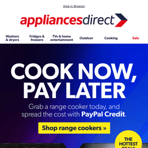 Cook now, pay later with 0% interest