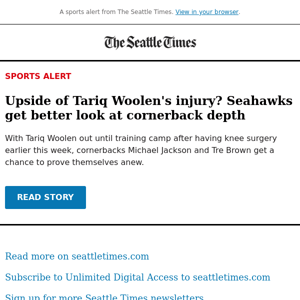 Upside of Tariq Woolen's injury? Seahawks get better look at cornerback depth