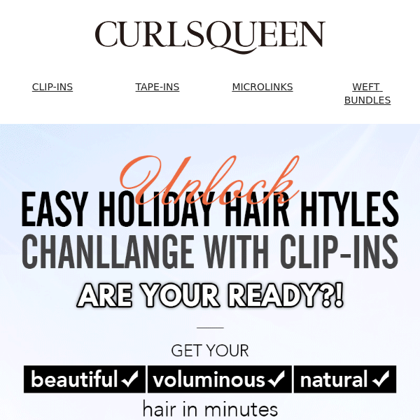 HOW MANY EASY HOLIDAY HAIR STYLES YOU CAN GET WITH CLIP-INS?!