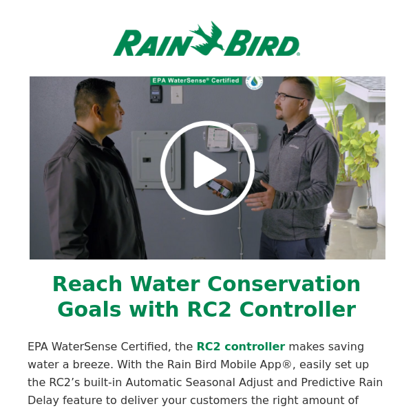 RC2 Controller Enhances Water Savings