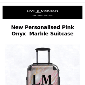 NEW Pink Onyx Marble Suitcase