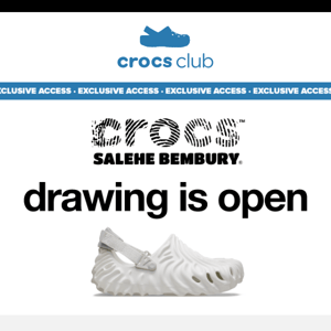 Enter now for your chance at Salehe X Crocs in Stratus.